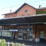"Train station of the town of Niederdolendorf in Germany"