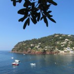 View of the marina from the hiking trail along the French coastline "View of the marina from the hiking trail along the French coastline"