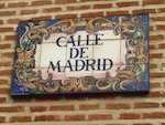 "Street sign Calle de Madrid"