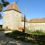 sitting in front of the ancient Chateaupers farm along the Dourdan hiking trail near Paris "sitting in front of the ancient Chateaupers farm along the Dourdan hiking trail near Paris"
