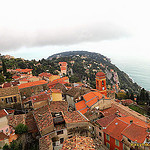 "Roquebrune seen from the hilltop"