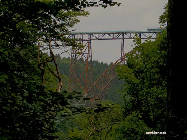 "the highest railway bridge along walking trail to a medieval castle called Castle"