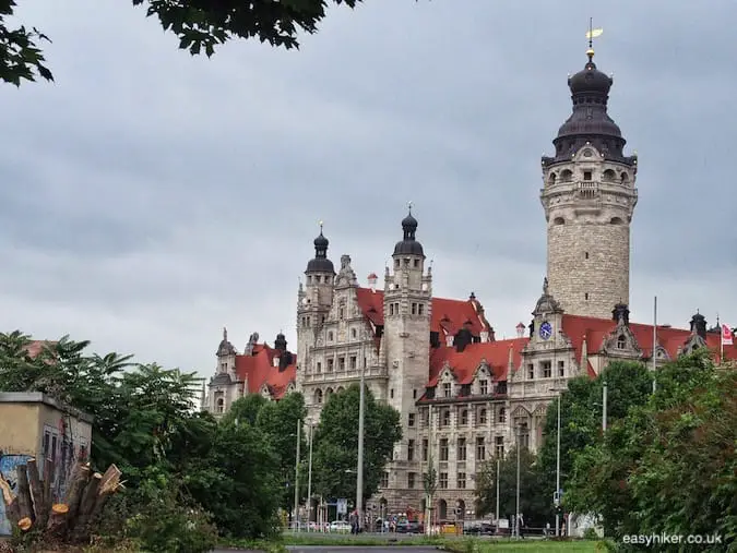 "new City Hall in the historical old town of Leipzig"