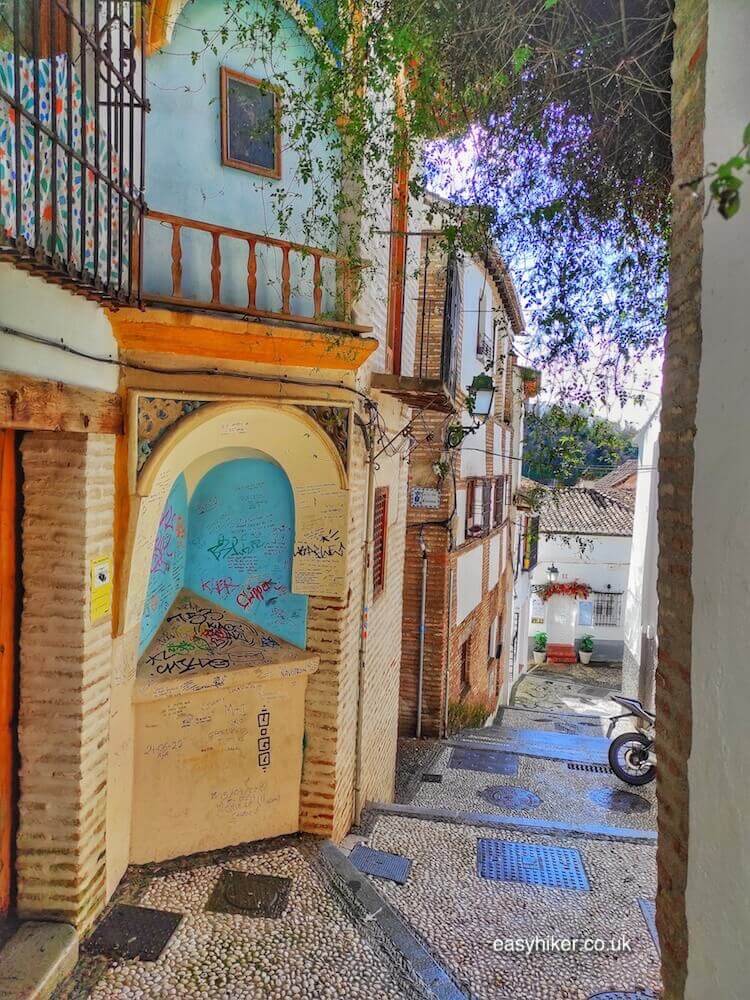 ... and then slowly descend in the direction of the San Nicolas Church Plaza which serves as a lively meeting point for visitors.